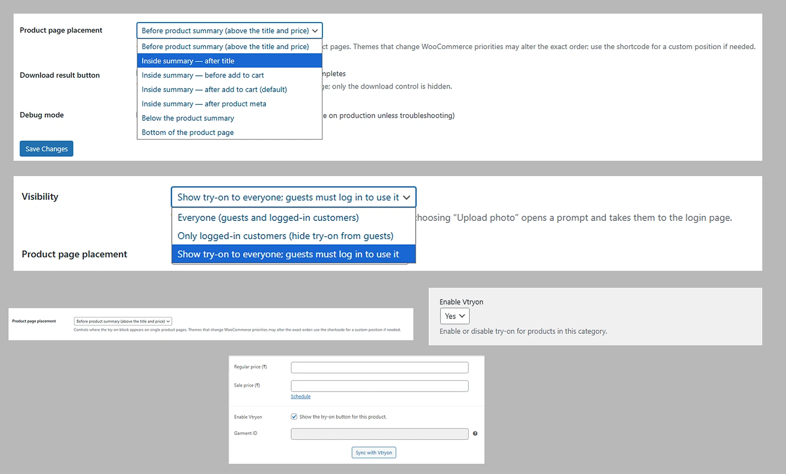 Storewide, Visibility, and Placement Controls